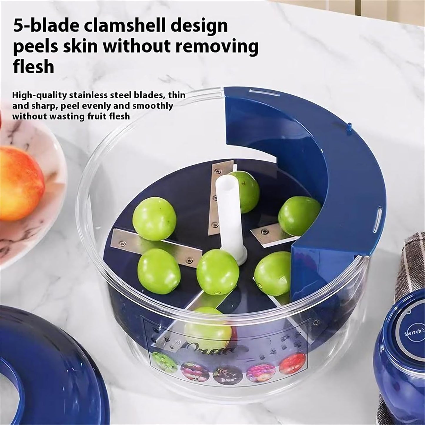 Scullery™ Automatic Peeling Machine – Easy Peel Fruit Tool for Home & Kitchen Use